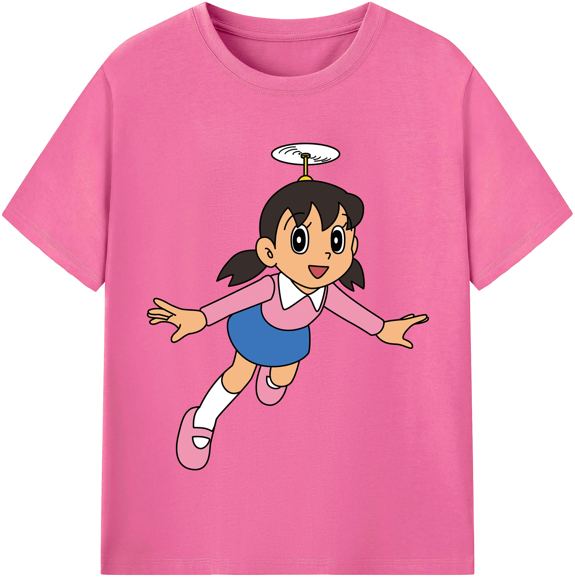 （画像用） ドラえもん みなもと しずか Doraemon Shizuka Minamoto レディースカジュアルプリントTシャツ（綿100％）